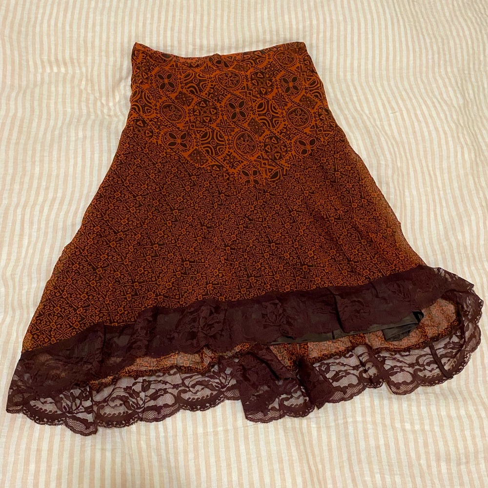 S.L.B. Petite Silk High Low Skirt size 6p